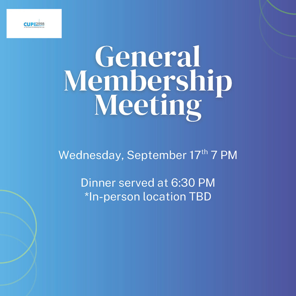 General Membership Meeting on September 17, 2025